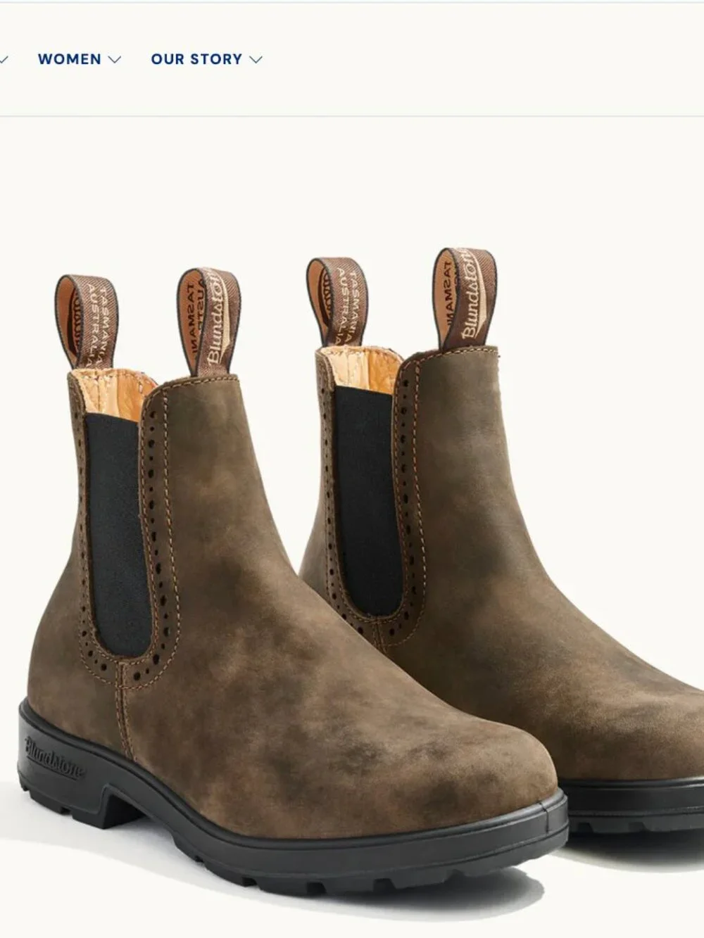 Blundstone Women's Originals #1351 High Top Boots in Rustic Brown Sz AU4 USW7